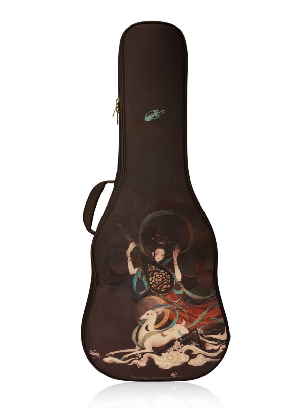 Dunhuang Flying Style Folk Guitar Bag - High quality design, protect your guitar｜Dark color