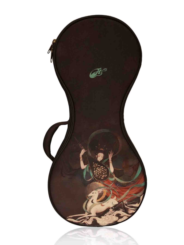 Dunhuang Feitian Style Zhongruan Bag - Guqin Small Bag - Travel Protection Bag｜Dark Color